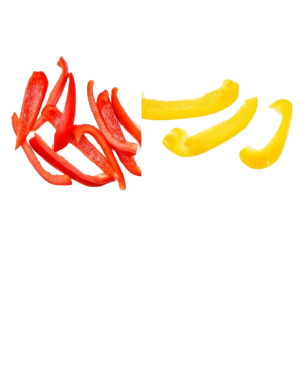 Red and Yellow Bell Pepper Diced